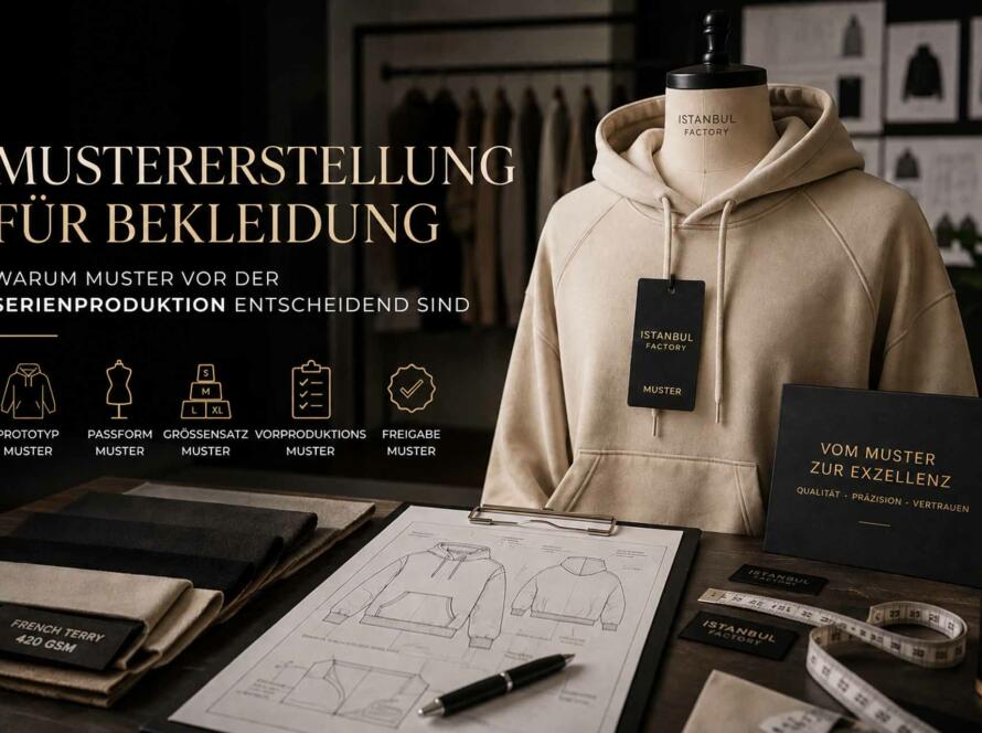 Mustererstellung für Bekleidung vor Produktion