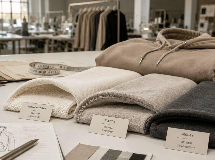 Hoodie İçin En İyi Kumaş: French Terry, Fleece ve Jersey Rehberi