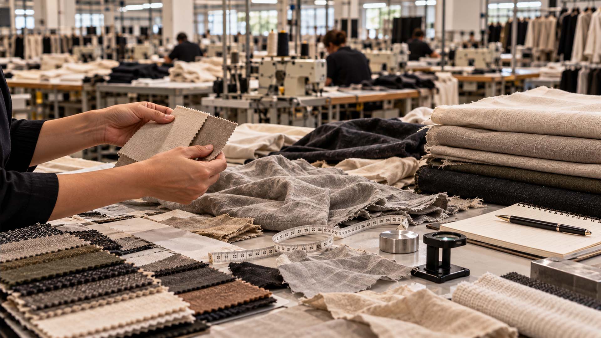 Giysi üretimi öncesinde kalite testi yapılan kumaş