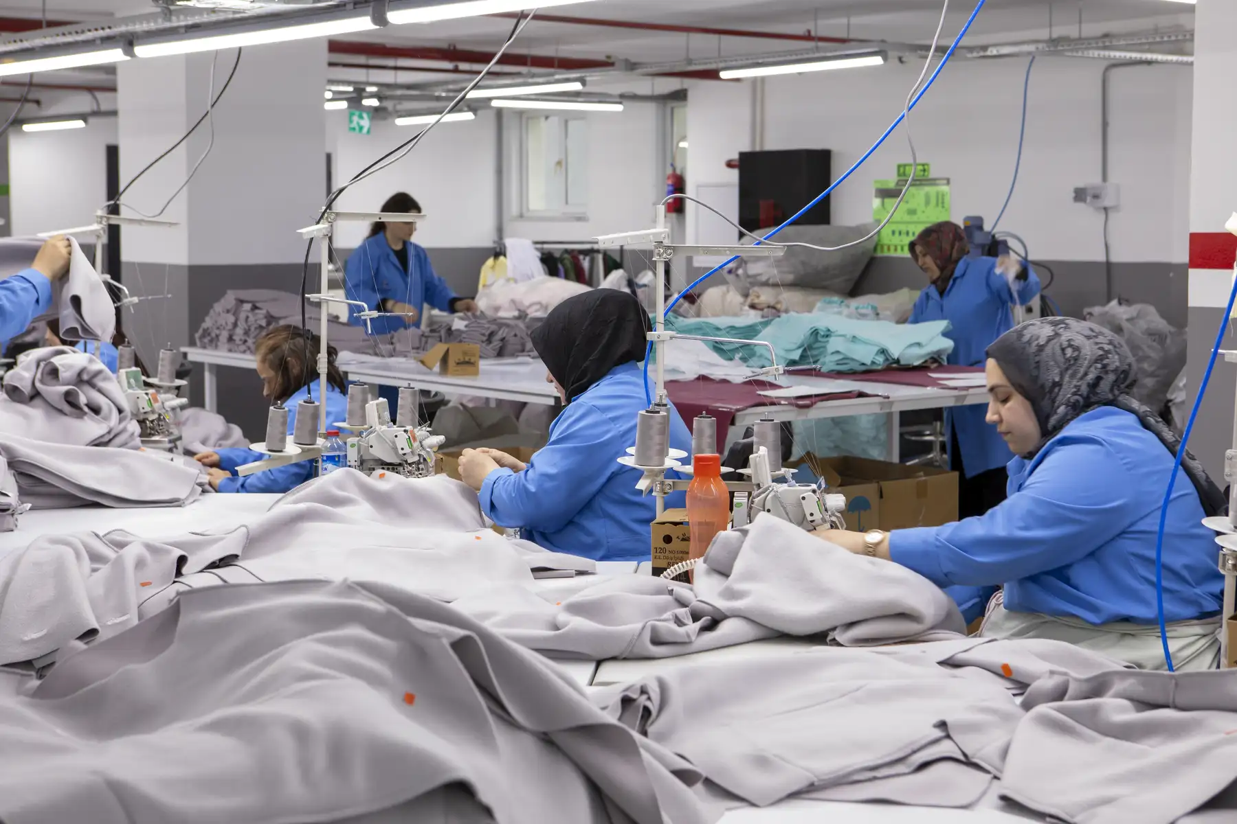 Clothing production progress tracking inside a professional Turkish garment factory