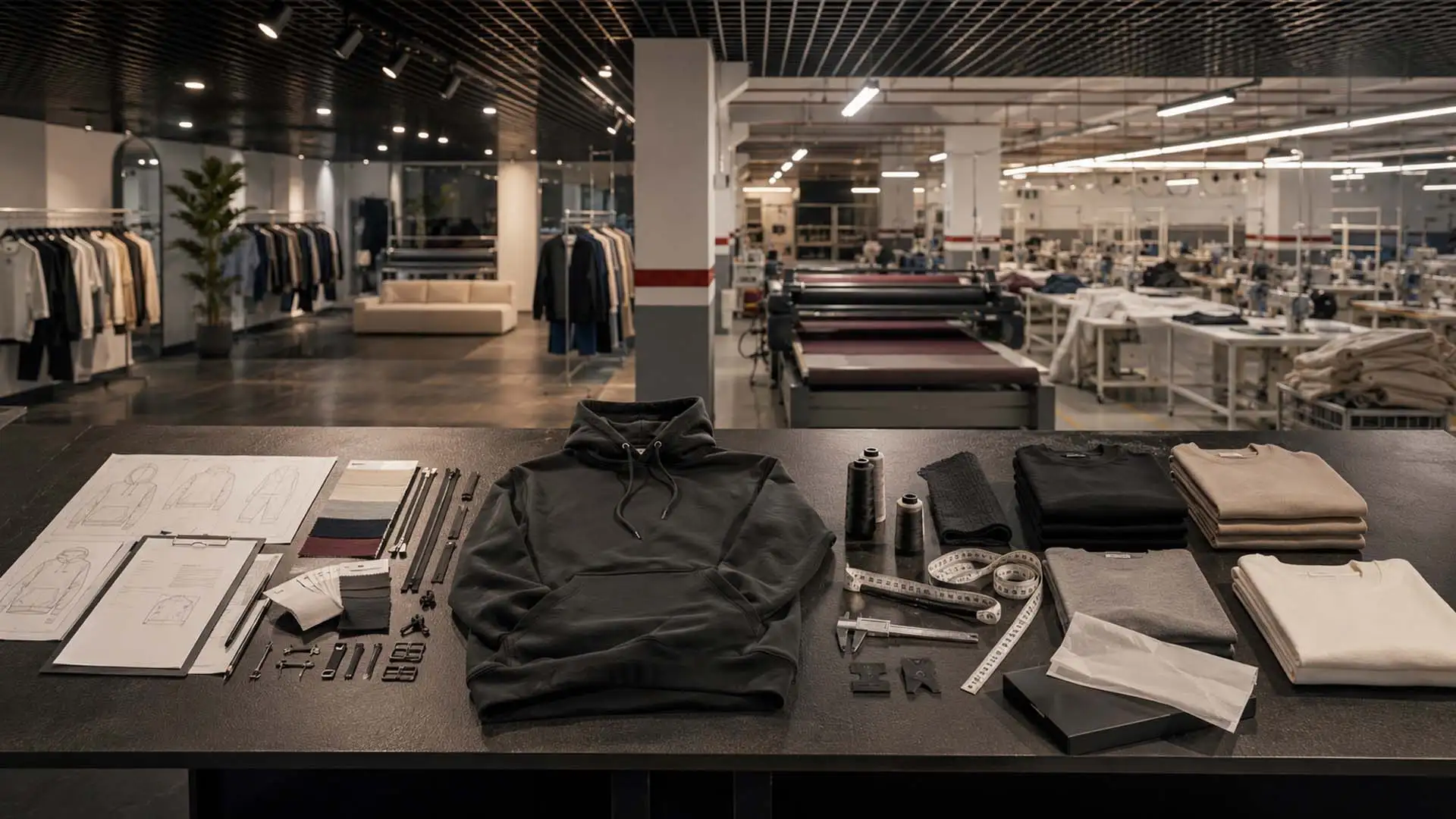 Pattern making and garment sampling for custom clothing production