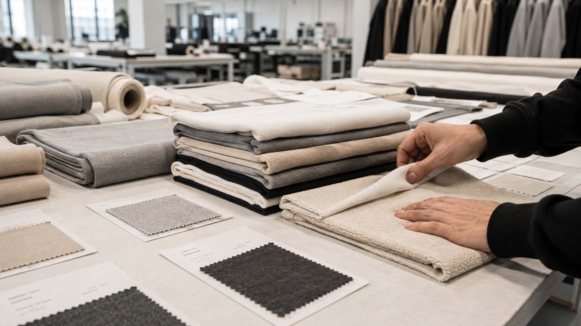 Fabric sourcing for startup clothing brands with jersey, French Terry, fleece and rib fabrics
