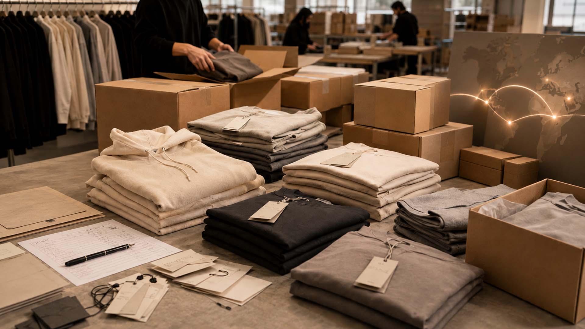 Fast clothing reorder preparation for European fashion brands at a Turkish garment factory
